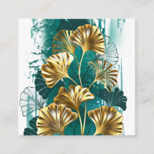 Branch with Golden Leaves Ginko Biloba Appointment Card