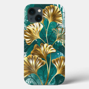 Branch with Golden Leaves Ginko Biloba iPhone 13 Case