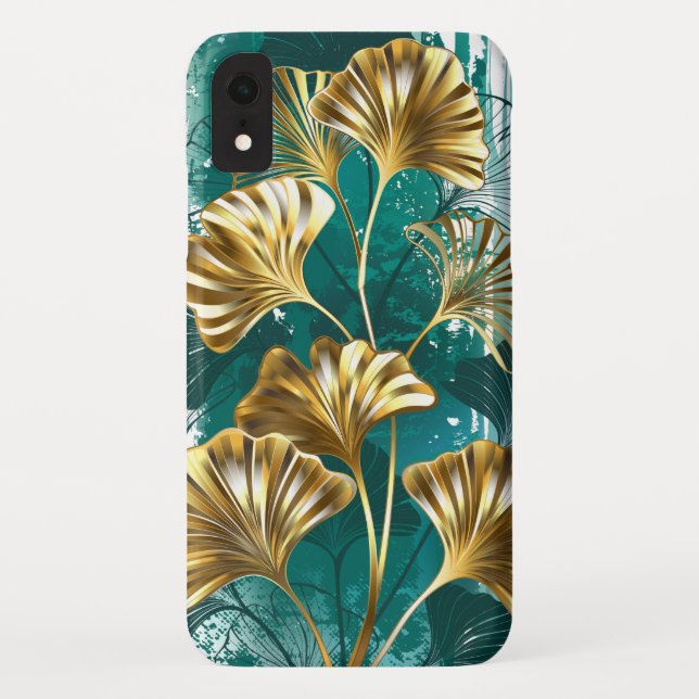 Branch with Golden Leaves Ginko Biloba Case-Mate iPhone Case (Back)