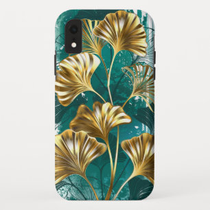 Branch with Golden Leaves Ginko Biloba iPhone XR Case