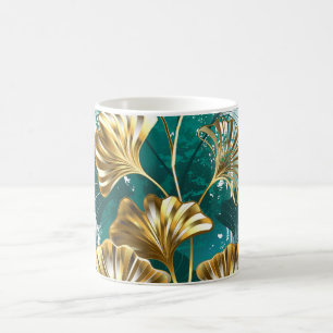 Branch with Golden Leaves Ginko Biloba Coffee Mug