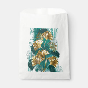 Branch with Golden Leaves Ginko Biloba Favour Bag