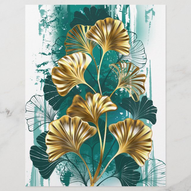 Branch with Golden Leaves Ginko Biloba Flyer (Front)