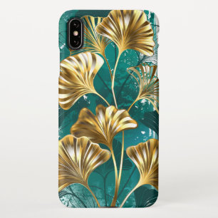 Branch with Golden Leaves Ginko Biloba iPhone Case