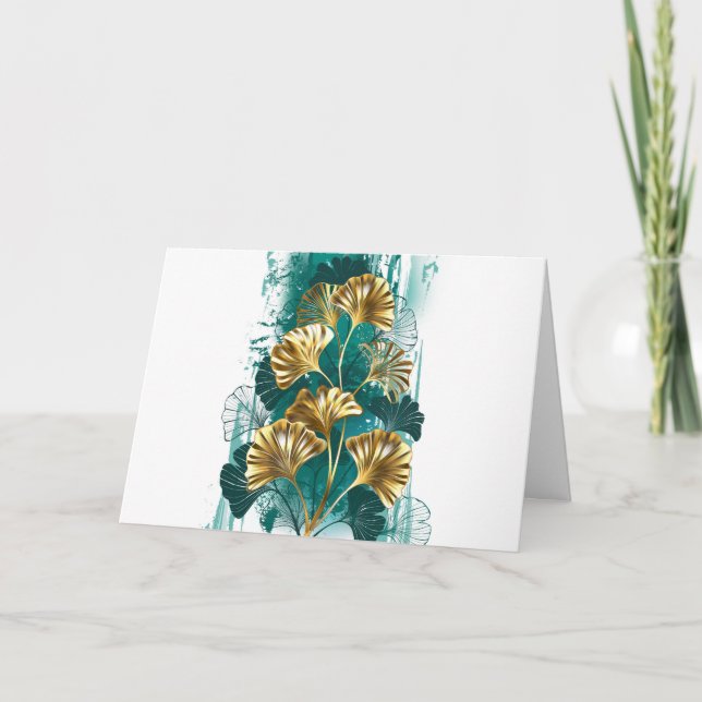 Branch with Golden Leaves Ginko Biloba Program (Front)