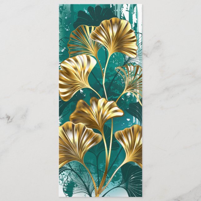 Branch with Golden Leaves Ginko Biloba Program (Front)