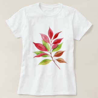 Branch with red leaves T-Shirt