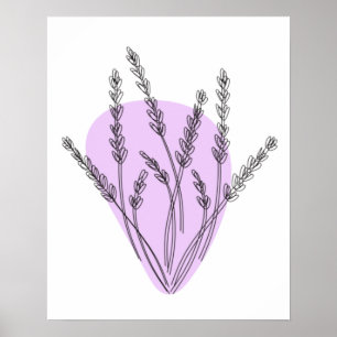 Branches And Leaves Line Art Poster