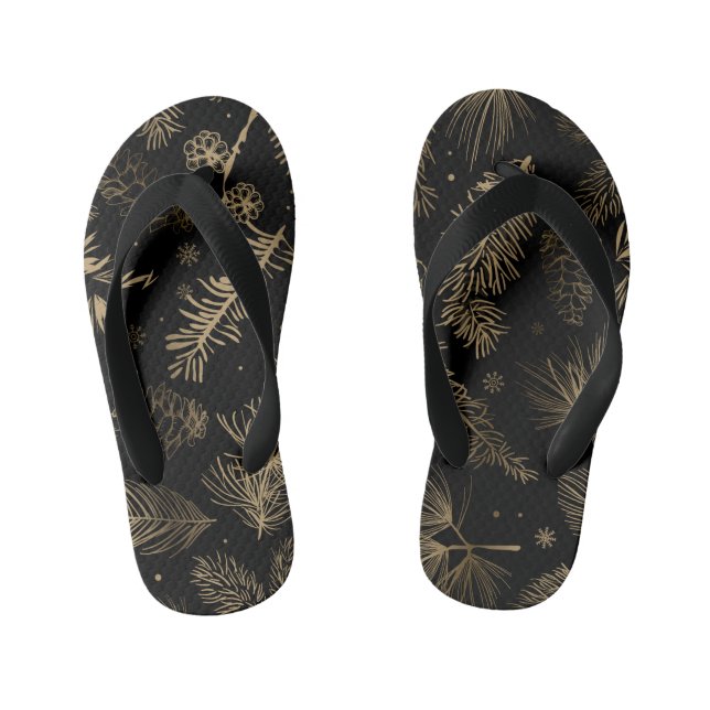 Branches and Pine 2 Kid's Thongs (Footbed)