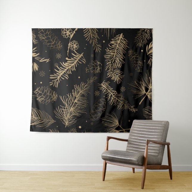 Branches and Pine 2 Tapestry (In Situ (Horizontal))