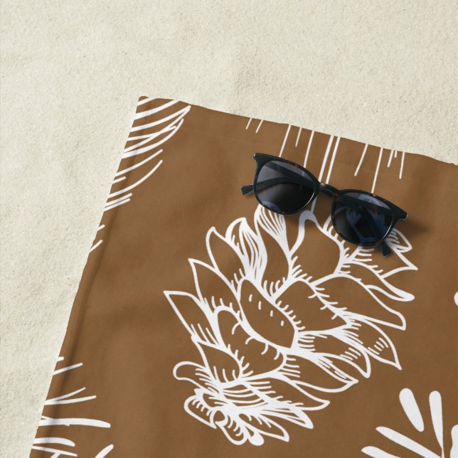 Branches and Pine 3 Beach Towel (In Situ)