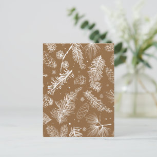 Branches and Pine 3 Holiday Postcard