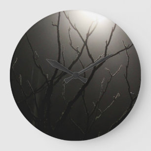 Branches in the fog clock