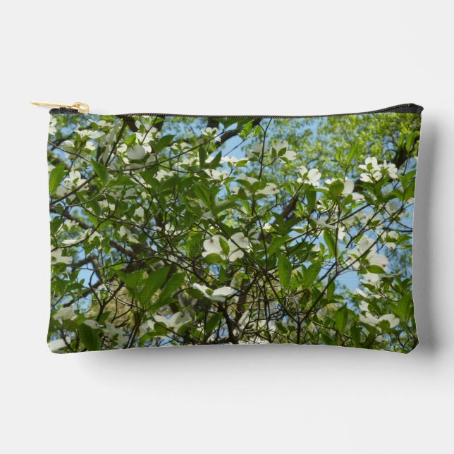 Branches of Dogwood Blossoms Spring Trees Accessory Pouch (Front)