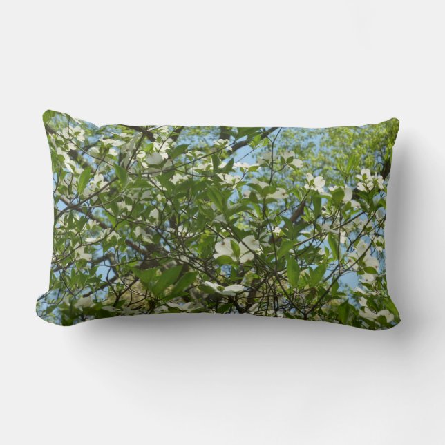 Branches of Dogwood Blossoms Spring Trees Lumbar Cushion (Front)