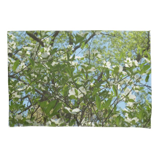Branches of Dogwood Blossoms Spring Trees Pillowcase (Front)