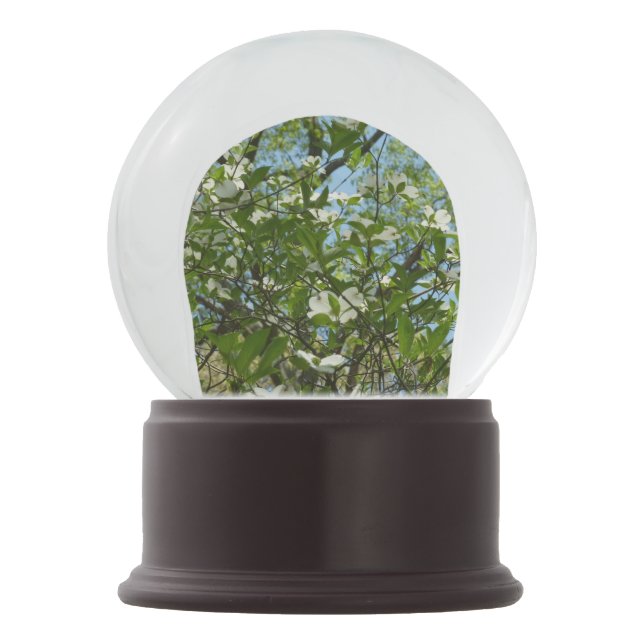 Branches of Dogwood Blossoms Spring Trees Snow Globe (Front)