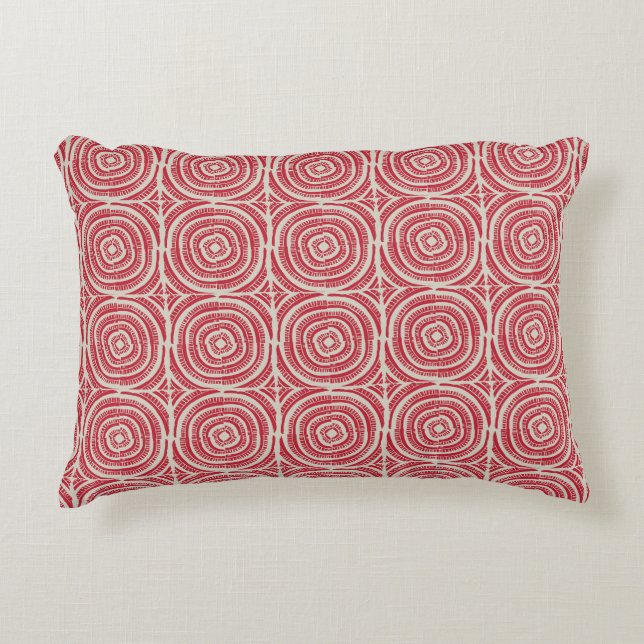 Branches Of Time B1. Echoes in Red. Decorative Cushion (Front)