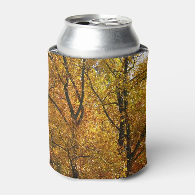 Branches of Yellow Leaves Bright Autumn Colourful Can Cooler (Can Front)