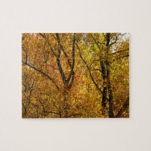 Branches of Yellow Leaves Bright Autumn Colourful Jigsaw Puzzle