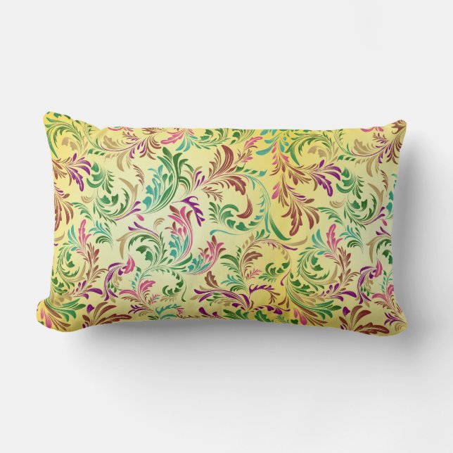 Branches Pattern Design-444555 Lumbar Cushion (Front)