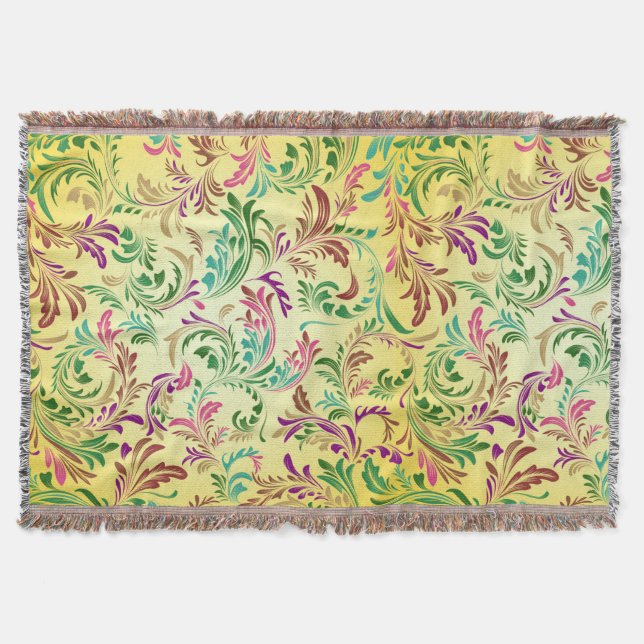 Branches Pattern Design-78466 Throw Blanket (Front)