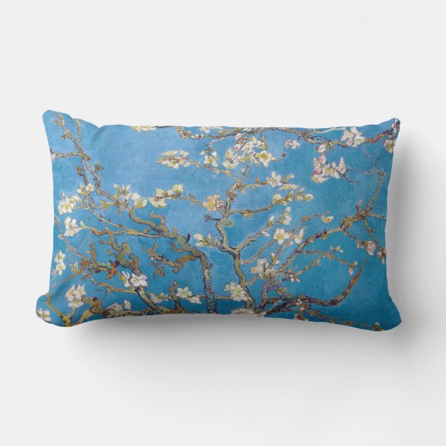 Branches with Almond Blossom Van Gogh Lumbar Cushion (Front)
