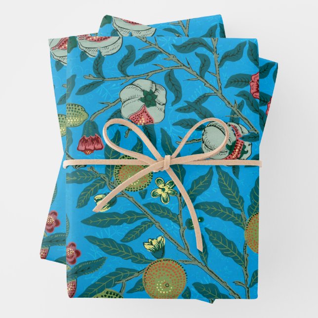 Branches with pomegranates by William Morris  Wrapping Paper Sheet (In situ)