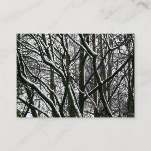 Branches with Snow, Mini Photo Business Card