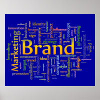 Brand and Marketing Related Text Blue