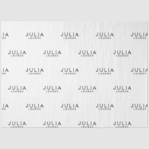 Brand Logo Name Pattern Modern Elegant Tissue Paper