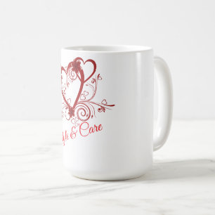 Brand Name Stylish Heart Graphic Coffee Mug Gift