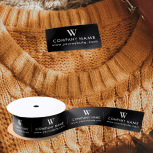 Brand Name Text Labels Clothing Tags Handmade Item Satin Ribbon