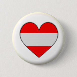 BRAND NEW!! - AUSTRIA HEART PIN BACK BADGE