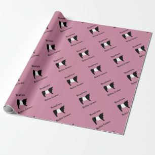 Brand New Beltie Farmer Baby Girl Shower Galloways Wrapping Paper