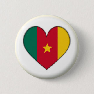 BRAND NEW!! - CAMEROON HEART PIN BACK BADGE