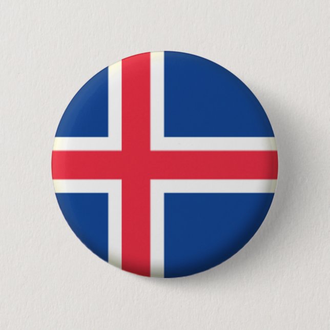 BRAND NEW!! - ICELAND PIN BACK BADGE (Front)