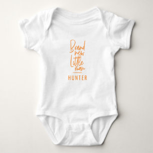 Brand new little man hand drawn baby boy baby bodysuit