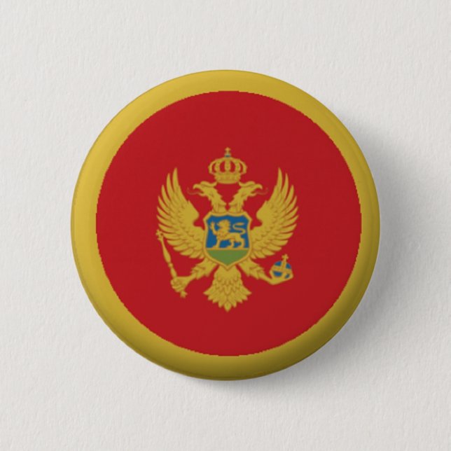 BRAND NEW!! - MONTENEGRO PIN BACK BADGE (Front)