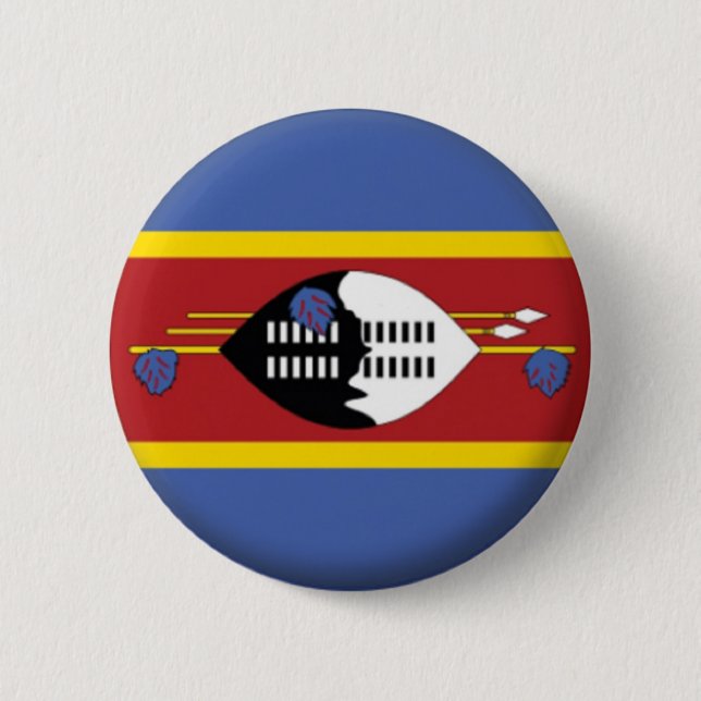 BRAND NEW!! - SWAZILAND PIN BACK BADGE (Front)