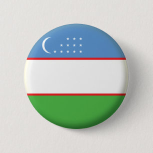 BRAND NEW!! - UZBEKISTAN PIN BACK BADGE