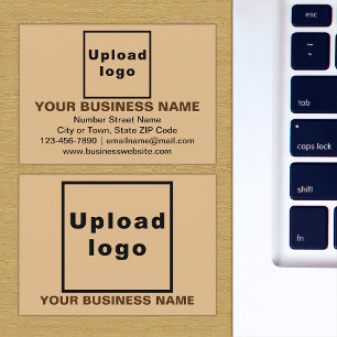 Brand on Light Brown Business Card