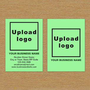 Brand on Light Green Portrait Business Card