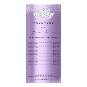 Brand Price List Lotus Purple Spark Sand Diamond Rack Card