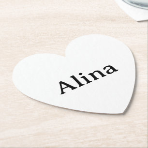Brand Promotion 4" x 4" Heart Paper Coaster