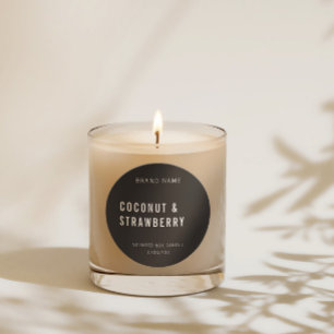 Brand & Scent Black Minimalist Candle Label