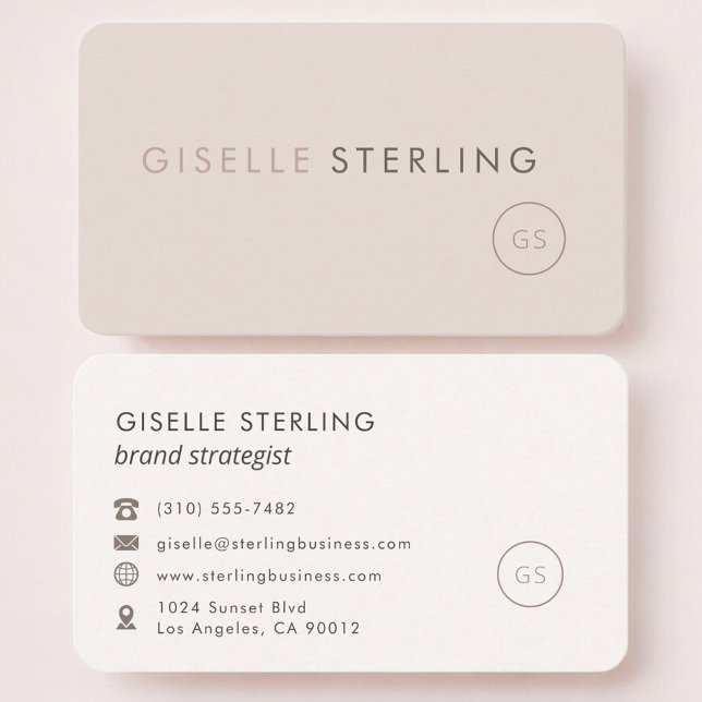 Brand Strategist Feminine Professional Business Card (Creator Uploaded)