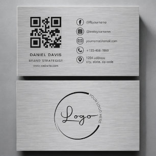 Brand Strategist Metal QR Code Business Card