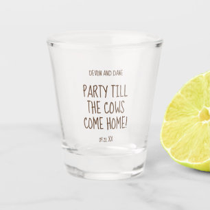 Brand Your Wedding Rustic Barn Series Shot Glass