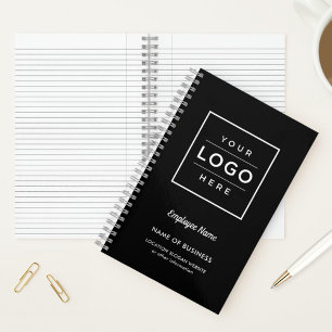 Branded Black Business Logo Employee Notebook